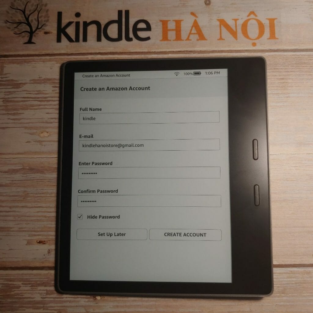 hướng dẫn tạo tài khoản Amazon Kindle - Kindlehanoi.vn
