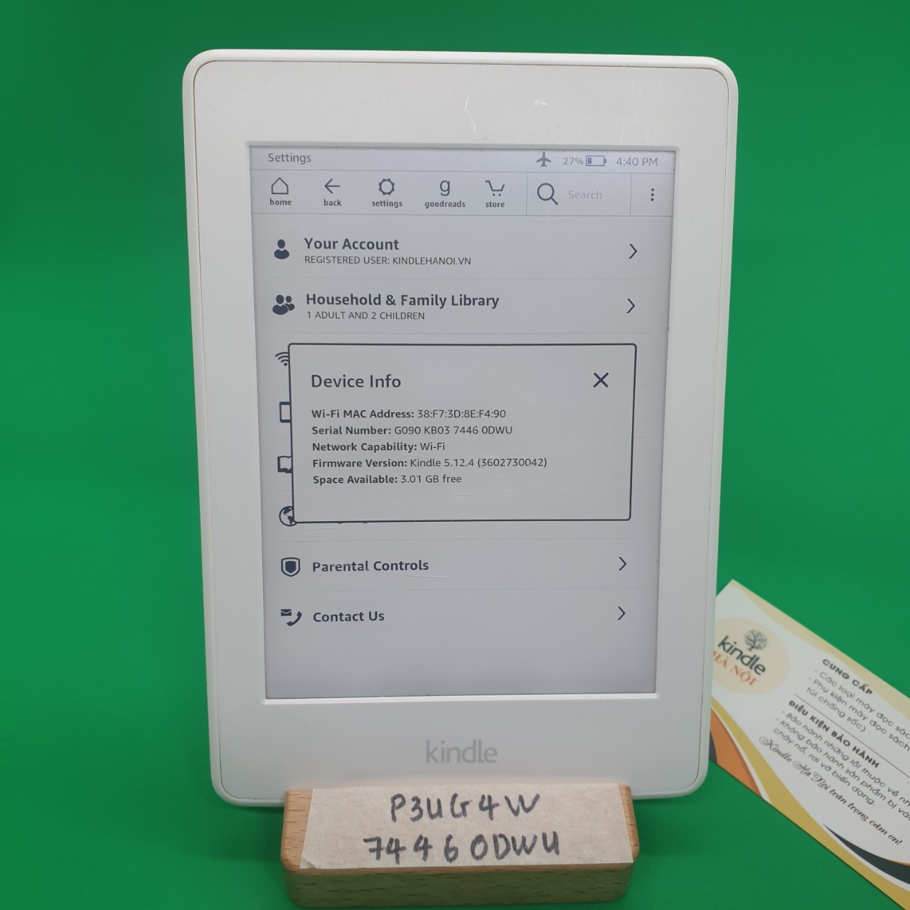 Máy đọc sách Kindle Paperwhite Gen 3 (7th) (PPW3) 4GB – Hàng Used Good (0DWU)