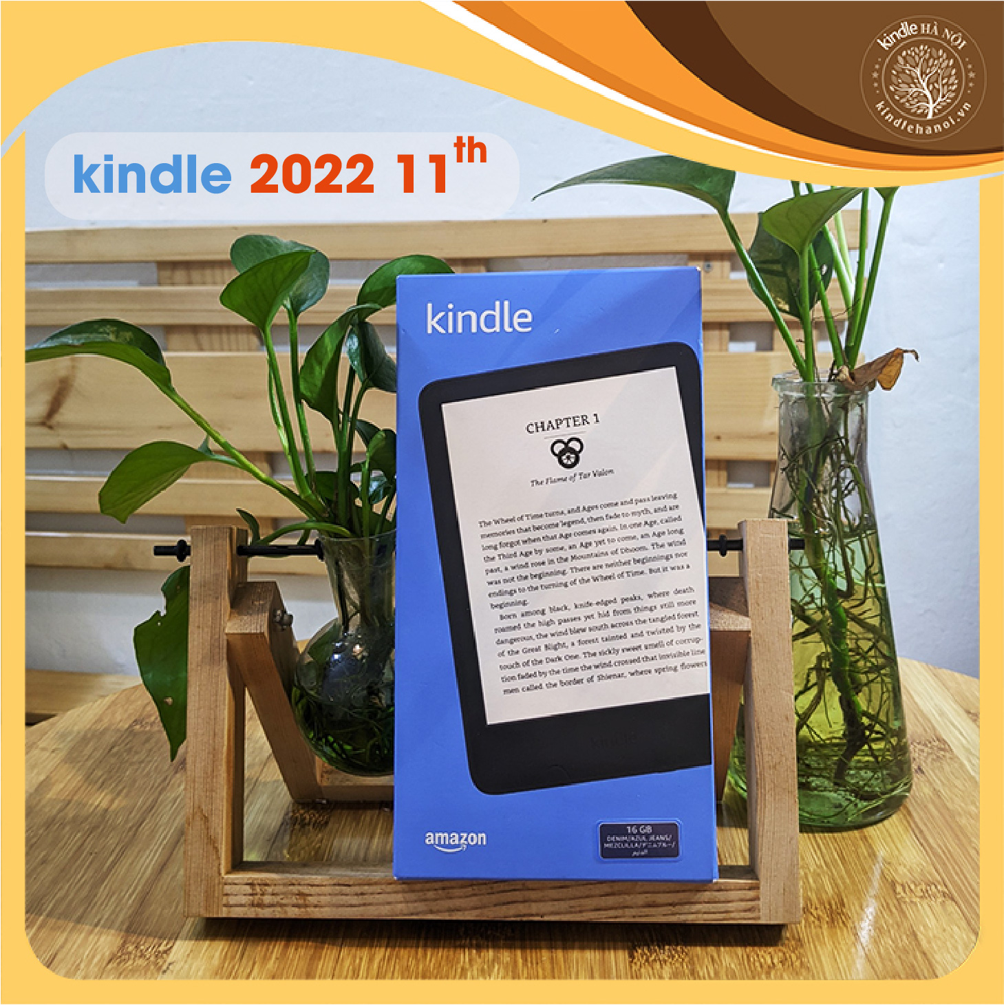 New 100%| Máy đọc sách Kindle 2022 màn hình 6 inch, độ phân giải 300ppi, dung Lượng 16GB, cổng sạc type C