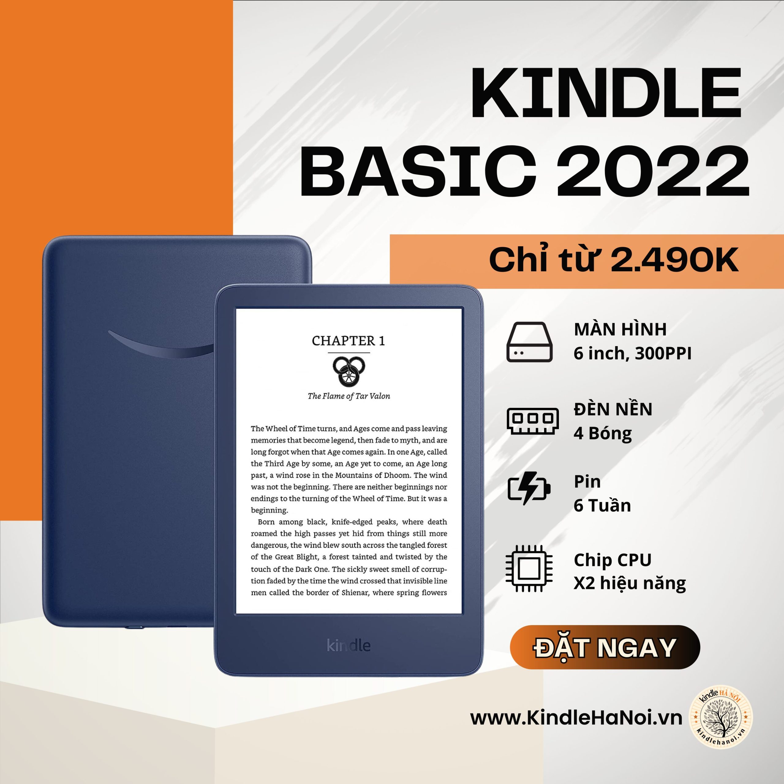 Mua máy đọc sách Kindle cho người mới - Kindle basic 2022